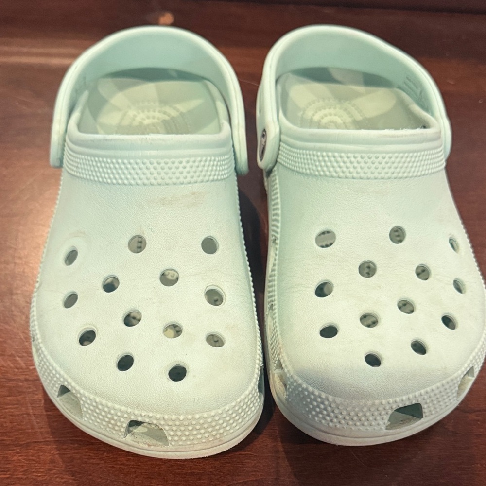 Women’s Light Blue/Green Clogs Gently worn